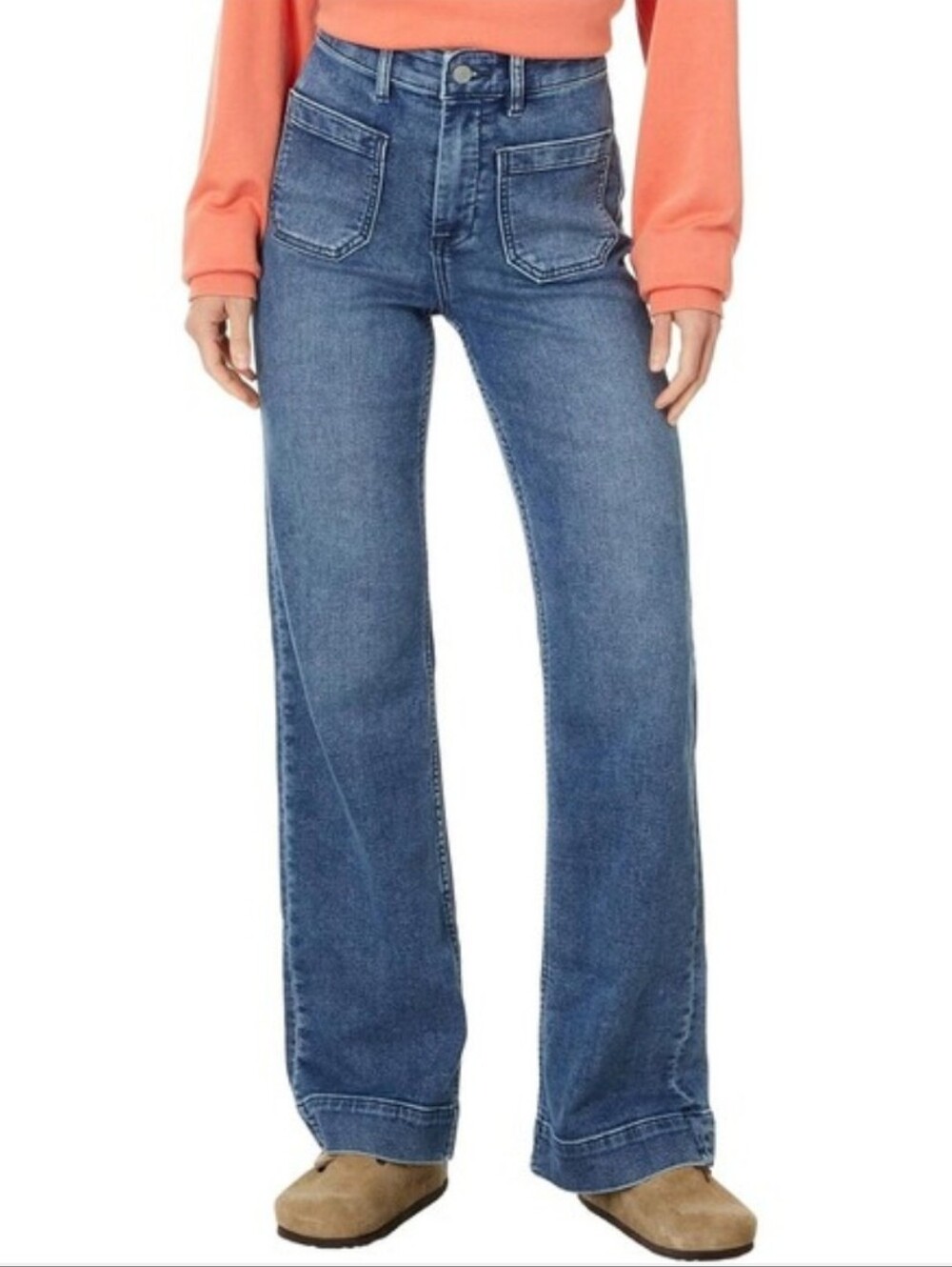 Faherty Brand Stretch Terry Patch Pocket Pant Riverton Womens Size 32